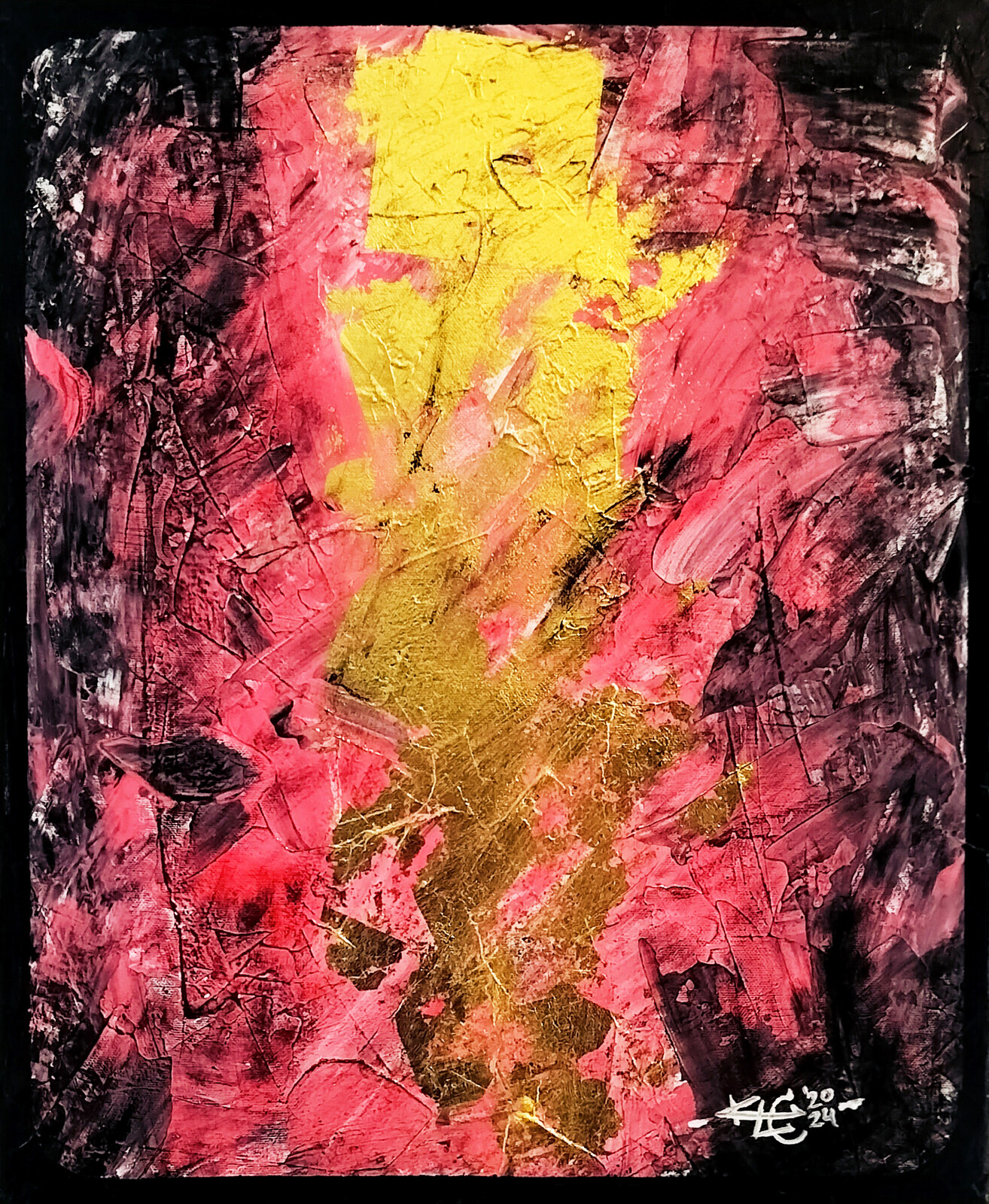 The painting GoldenPinkLady No.202423